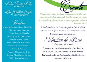 Prefeita eleita de Guaratinga anuncia que posse será transmitida ao vivo pela internet