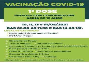 Eunápolis realiza a vacinação de novos grupos contra a Covid-19