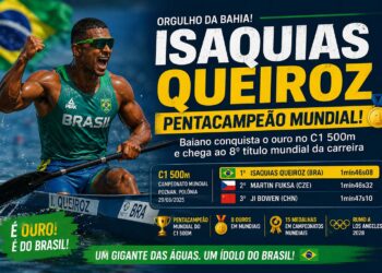 CANOAGEM | Isaquias Queiroz é pentacampeão mundial no C1 500m e amplia coleção de títulos