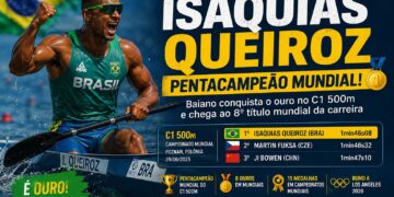CANOAGEM | Isaquias Queiroz é pentacampeão mundial no C1 500m e amplia coleção de títulos