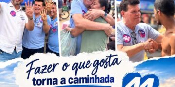 EUNÁPOLIS | Paulo Dapé é recebido com entusiasmo e demonstra força política durante caminhada no Juca Rosa