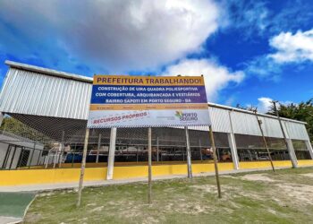 PORTO SEGURO | Prefeitura constrói quadra poliesportiva nova no bairro Sapoti